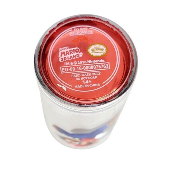 Super Mario Brothers Nintendo 3D Island Heavy Bottom Drinking Glass - Picture 8 of 8